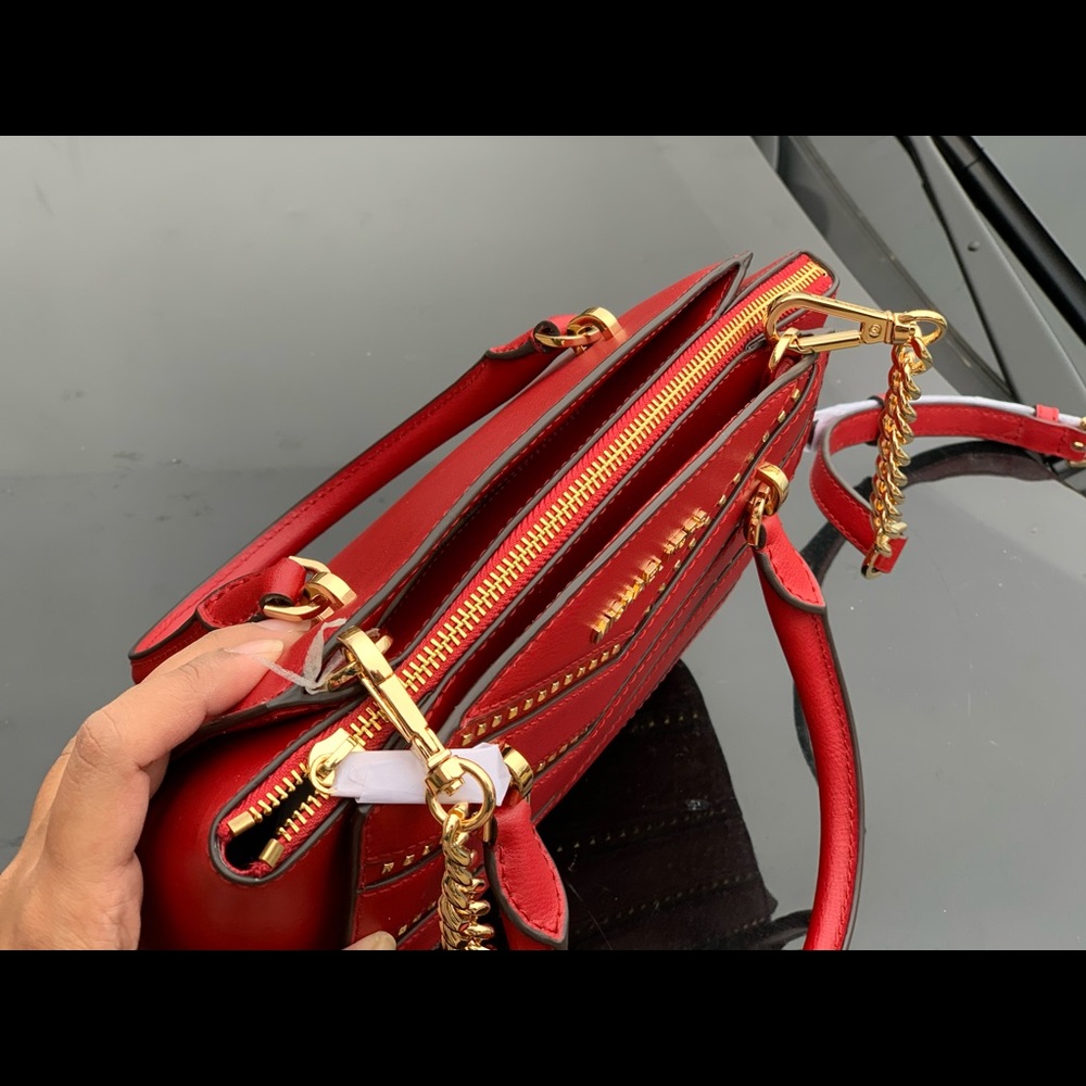 Michael kors studded small Ellis Conv satchel bag - Picture 6 of 8